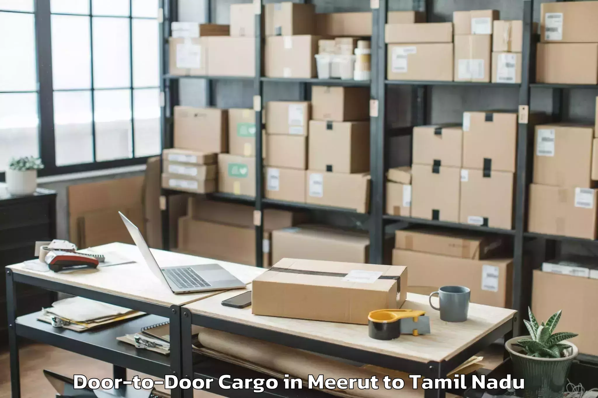 Top Meerut to Narasingapuram Door To Door Cargo Available